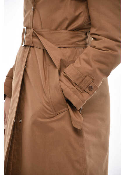 Paltoane Woolrich Padded Latimore Coat With Belt Brown Femei (BM 19376375) 3