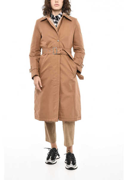 Paltoane Woolrich Padded Latimore Coat With Belt Brown Femei (BM 19376375) 4