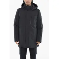 Geci de iarna Solid Color Mountain Down Jacket With Removable Hood Barbati