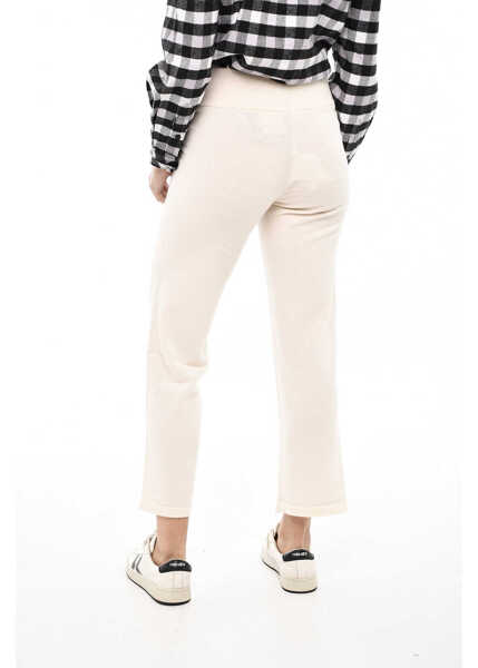 Pantaloni casual Woolrich Wool And Cashmere Palazzo Pants White Femei (BM 19376384) 2