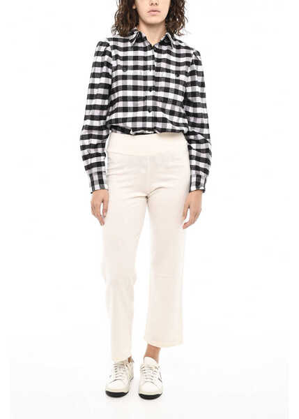 Pantaloni casual Woolrich Wool And Cashmere Palazzo Pants White Femei (BM 19376384) 4