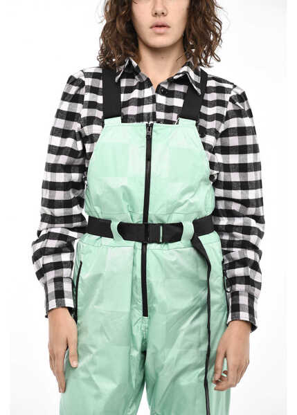 Salopete Woolrich Ton On Ton Check Padded Shelter Ski Jumpsuit Military Green Femei (BM 19376387) 4