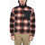 Woolrich Wool Blend Fleeced Jacket With Breast Pocket Multicolor