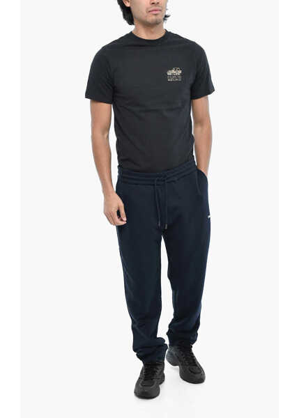 Pantaloni de trening Woolrich Cotton Lightweight Joggers With Drawstring Waist Blue Barbati (BM 19376399) 4