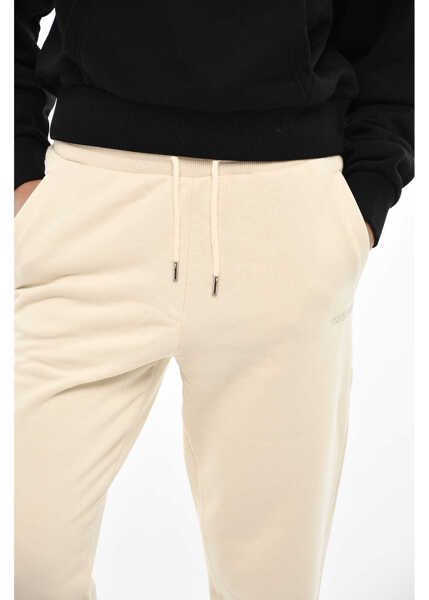 Pantaloni de trening Woolrich Fleeced-Cotton Joggers With Side Logo White Femei (BM 19376411) 3