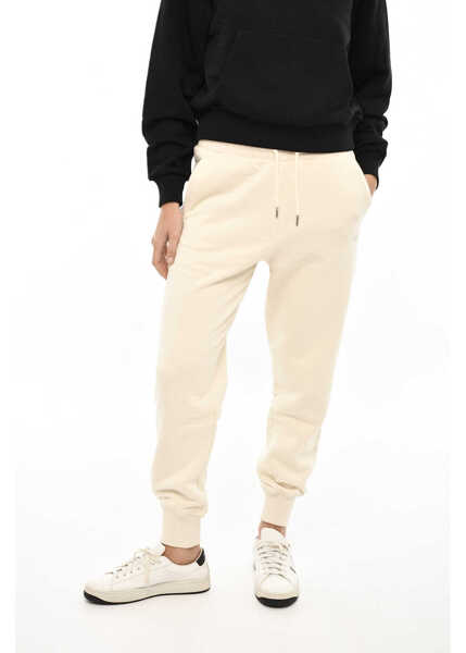 Pantaloni de trening Woolrich Fleeced-Cotton Joggers With Side Logo White Femei (BM 19376411) 1