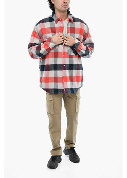 Jachete Woolrich Buffalo Check Ranch Padded Overshirt With Snap Buttons Multicolor Barbati (BM 19376417) 4