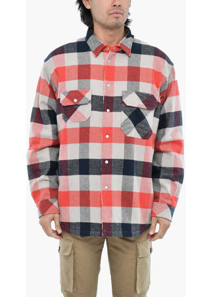 Jachete Woolrich Buffalo Check Ranch Padded Overshirt With Snap Buttons Multicolor Barbati (BM 19376417) 1