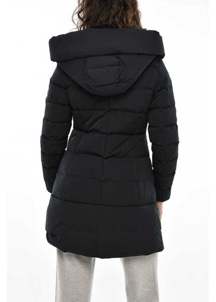 Geci de iarna Woolrich Solid Color Puffy Prescott Down Jacket With Hood Blue Femei (BM 19376438) 2