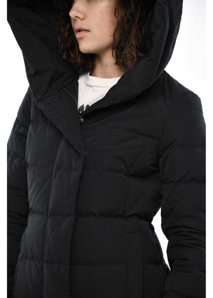 Geci de iarna Woolrich Solid Color Puffy Prescott Down Jacket With Hood Blue Femei (BM 19376438) 3