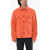 Woolrich Virgin Wool And Nylon Overshirt With Double Breast Pockets Orange