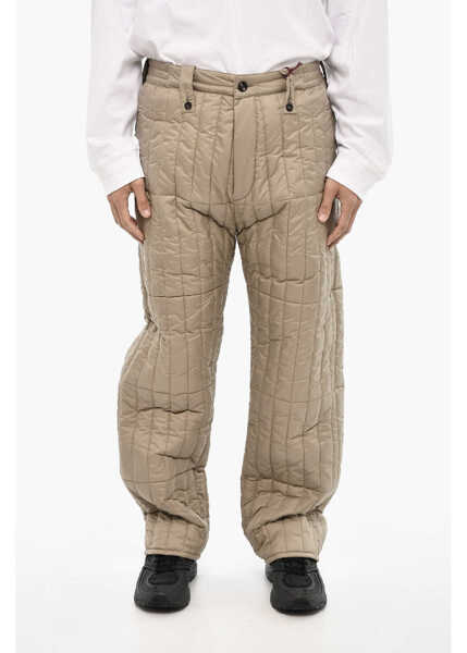 Pantaloni casual Woolrich Aime Leon Dore Quilted And Padded Ski Pants Beige Barbati (BM 19376444) 1