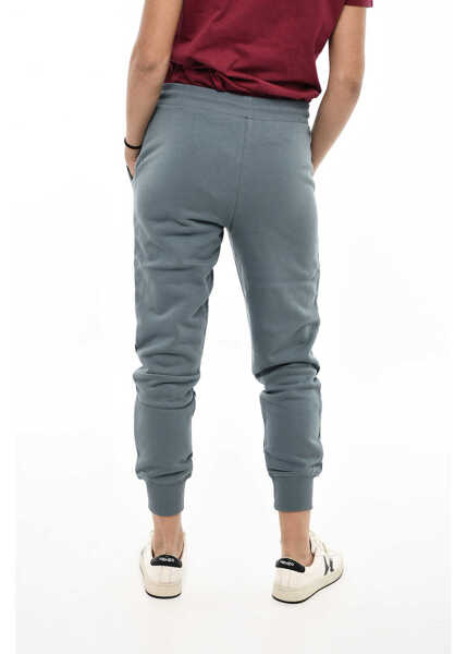 Pantaloni de trening Woolrich Fleeced-Cotton Joggers With Side Logo Blue Femei (BM 19376453) 2