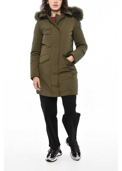 Geci de iarna Woolrich Flap Pockets Modern Vail Down Jacket Green Femei (BM 19376462) 4