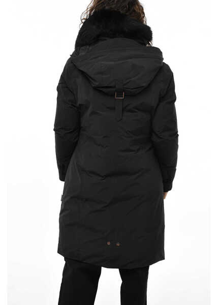 Geci de iarna Woolrich Nylon Mahan Down Jacket With Removable Hood Black Femei (BM 19376480) 2