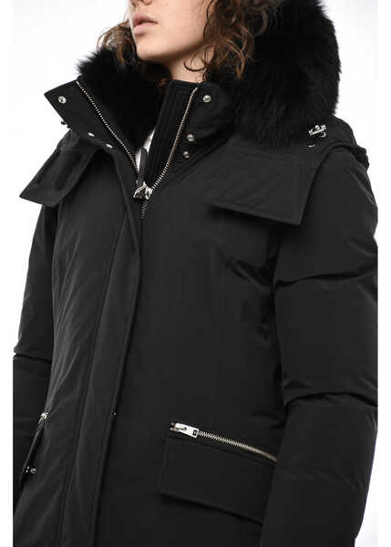 Geci de iarna Woolrich Nylon Mahan Down Jacket With Removable Hood Black Femei (BM 19376480) 3