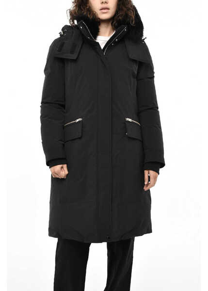 Geci de iarna Woolrich Nylon Mahan Down Jacket With Removable Hood Black Femei (BM 19376480) 1