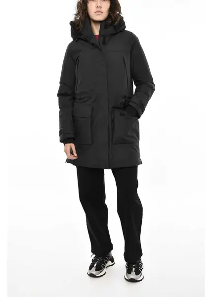 Jachete Woolrich Hidden Closure Harveys Windbreaker Jacket With Patch Pockets Black Femei (BM 19376486) 4