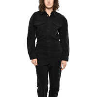 Salopete Woolrich Dama - Salopete Woolrich Cotton Twill Jumpsuit With Logoed Buttons Black Femei (BM 19376489) - B-mall.ro