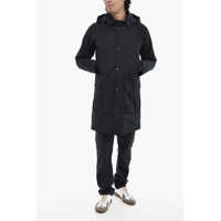 Geci de iarna Woolrich pentru Barbati - Geci de iarna Woolrich Logoed Buttons Down Jacket With Removable Hood Blue Barbati (BM 19376495) - B-mall.ro