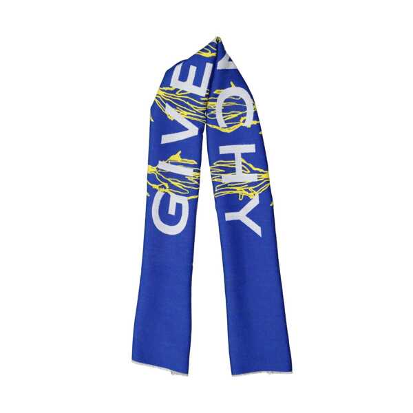Esarfe Givenchy Givenchy Logo Wool Scarf Blue Barbati (BM 19376562) 2