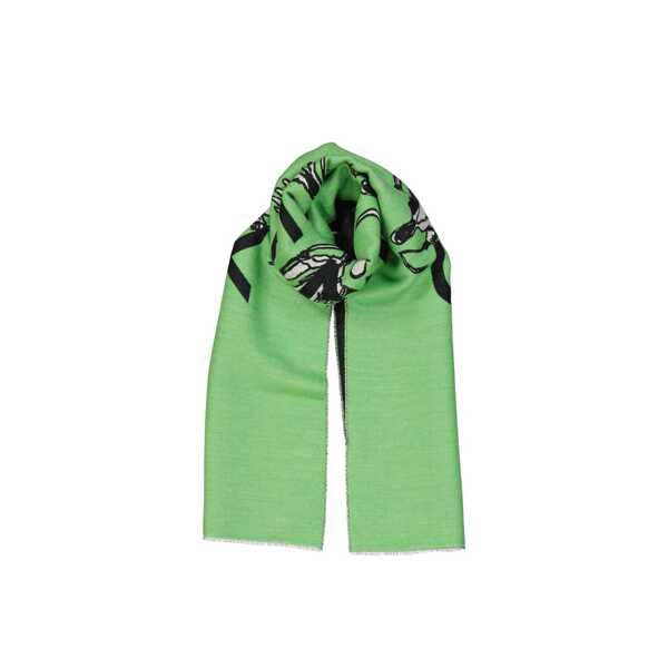 Esarfe Givenchy Givenchy Logo Wool Scarf Green Barbati (BM 19376577) 2