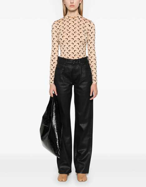 Tricouri MARINE SERRE T-Shirt Moon BEIGE Femei (BM 19376630) 2