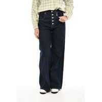 Blugi drepti Visible Stitching Wide Leg Jeans 30Cm Femei