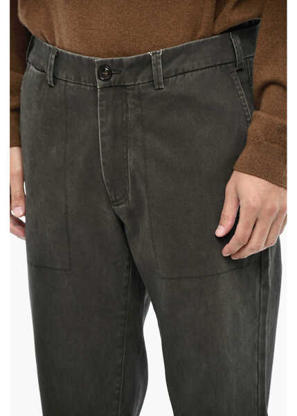 Pantaloni casual Woolrich Mid Waist Cotton Maverick Chino Pants Green Barbati (BM 19376822) 3