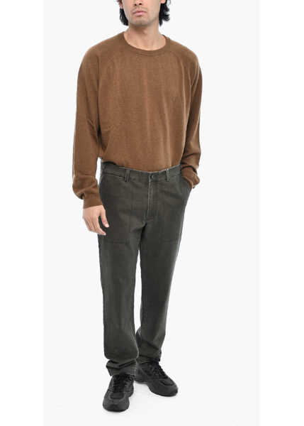 Pantaloni casual Woolrich Mid Waist Cotton Maverick Chino Pants Green Barbati (BM 19376822) 4