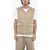 Woolrich Aime' Leon Dore Padded Vest With V-Neck Beige