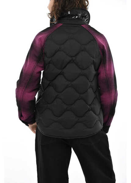 Geci de iarna Woolrich Quilted Lightweight Alba Down Jacket With Wool Sleeve Black Femei (BM 19376828) 2