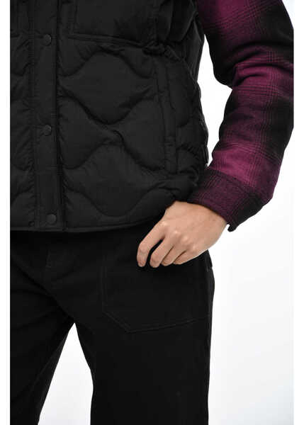 Geci de iarna Woolrich Quilted Lightweight Alba Down Jacket With Wool Sleeve Black Femei (BM 19376828) 3