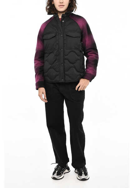 Geci de iarna Woolrich Quilted Lightweight Alba Down Jacket With Wool Sleeve Black Femei (BM 19376828) 4