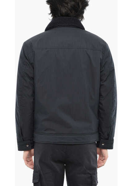 Jachete Woolrich Padded Jacket With Faux Fur Collar Blue Barbati (BM 19376831) 2