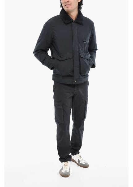 Jachete Woolrich Padded Jacket With Faux Fur Collar Blue Barbati (BM 19376831) 4