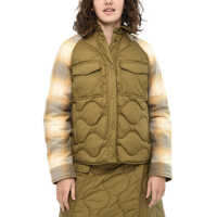 Geci de iarna Quilted Lightweight Alba Down Jacket With Wool Sleeve Femei