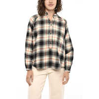 Bluze Cotton Check Plaid Blouse Femei
