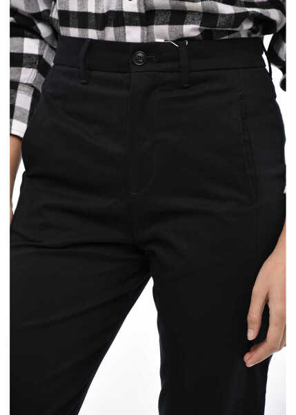 Pantaloni casual Woolrich Regular Waist Twill Chino Pants Blue Femei (BM 19376843) 3