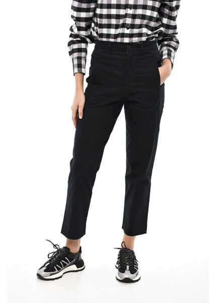 Pantaloni casual Woolrich Regular Waist Twill Chino Pants Blue Femei (BM 19376843) 1