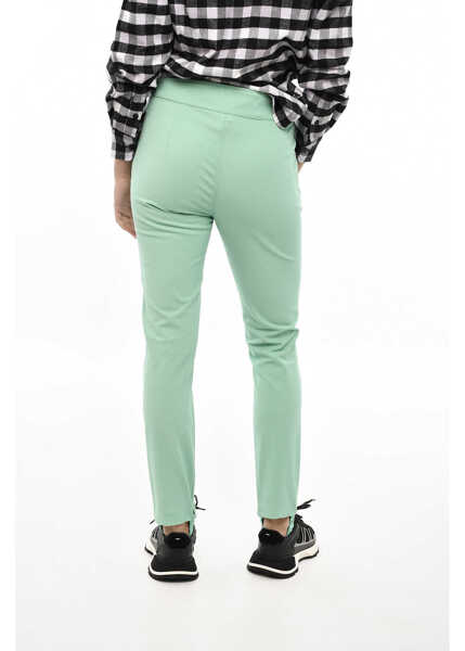 Pantaloni casual Woolrich Twill Skinny Fit Stirrup Pants Green Femei (BM 19376846) 2