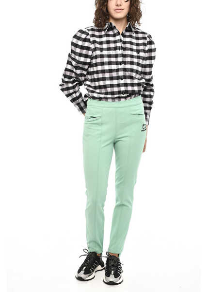 Pantaloni casual Woolrich Twill Skinny Fit Stirrup Pants Green Femei (BM 19376846) 4