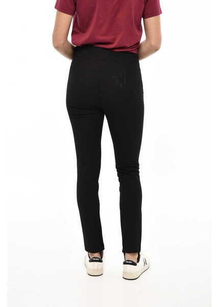 Pantaloni casual Woolrich Twill Skinny Fit Stirrup Pants Black Femei (BM 19376858) 3