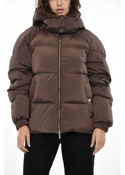 Geci de iarna Woolrich Quilted Alsea Down Jacket With Logo Buttons Brown Femei (BM 19376870) 1