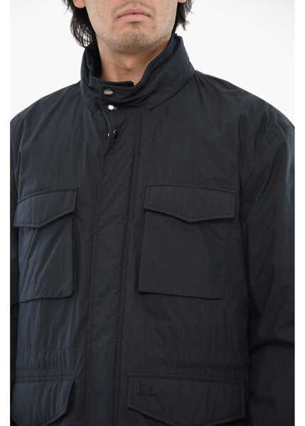 Jachete Woolrich Padded Utility Jacket With Hidden Closure Blue Barbati (BM 19376882) 3