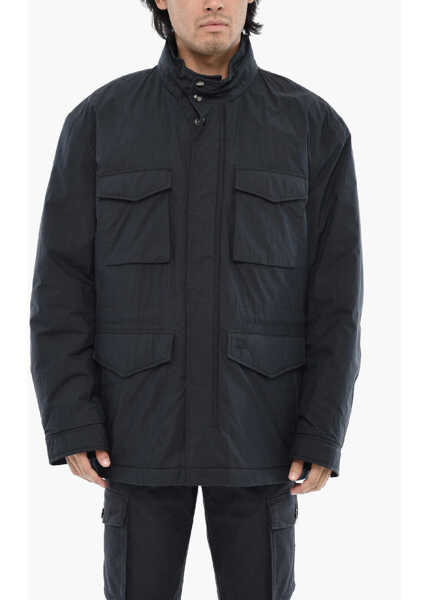 Jachete Woolrich Padded Utility Jacket With Hidden Closure Blue Barbati (BM 19376882) 1