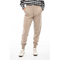 Pantaloni de trening Virgin Wool Joggers With Ribbed Details Femei