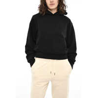 Bluze de trening Fleeced-Cotton Hoodie With Embossed Logo Femei