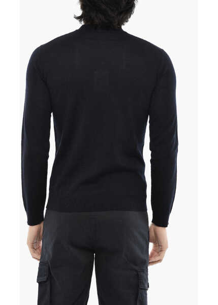 Pulovere Woolrich Virgin Wool Lightweight Crew-Neck Sweater Blue Barbati (BM 19377023) 2