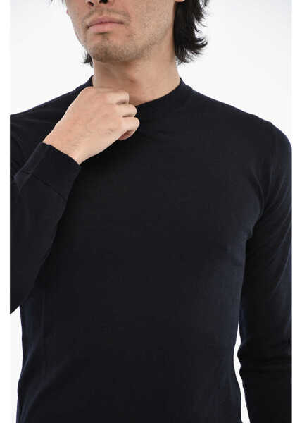 Pulovere Woolrich Virgin Wool Lightweight Crew-Neck Sweater Blue Barbati (BM 19377023) 4